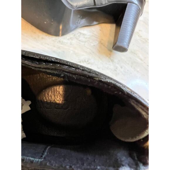 J Crew Leather Ankle Boots Booties Double Buckle Detail Black 9.5 - Picture 10 of 10